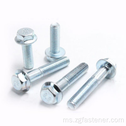 DIN6921 Blue White Zinc Hexagon Bolt dengan Flange